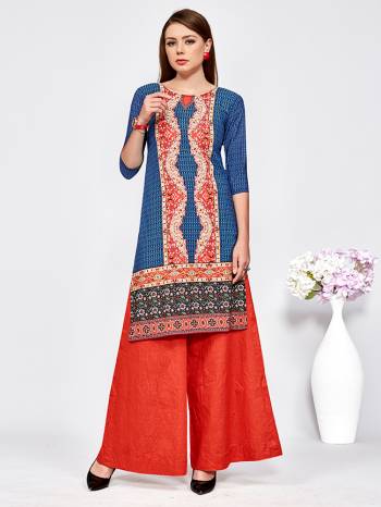 For Your Casuals, Grab This Pretty Printed Kurti Fabricated On American Crepe. This Kurti Is Soft Towards Skin And Available In All Regular Sizes. Also This Can Be Paired With Any Kind Of Bottom Like Plaazo, Pants Or Leggings.