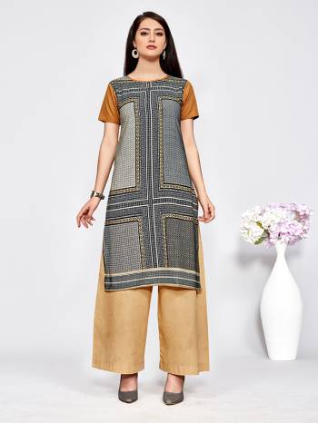 Here Is A Very Pretty Printed Kurti For These Easy go Summer. This Kurti Is Fabricated On Light Weight American Crepe . You Can Pair This Kurti With Leggings, Plazzo OR Pant As Per Your Comfort. Buy Now. 