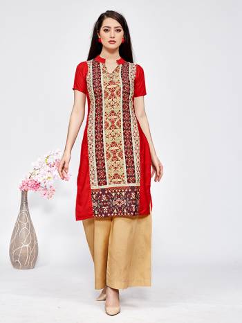 Here Is A Very Pretty Printed Kurti For These Easy go Summer. This Kurti Is Fabricated On Light Weight American Crepe . You Can Pair This Kurti With Leggings, Plazzo OR Pant As Per Your Comfort. Buy Now. 