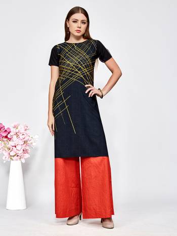 Be It Your College Wear, Daily Wear Or Office Wear. These Trending Kurtis Are Suitable For All. This Pretty Kurti Is Fabricated On American Crepe Beautified With Prints And It Is Available In all Regular Sizes. Buy Now