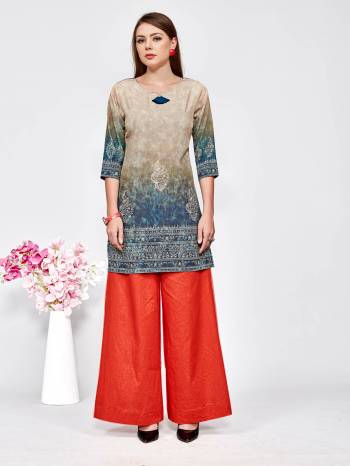 Be It Your College Wear, Daily Wear Or Office Wear. These Trending Short Kurtis Are Suitable For All. This Pretty Kurti Is Fabricated On American Crepe Beautified With Prints And It Is Available In all Regular Sizes. Buy Now