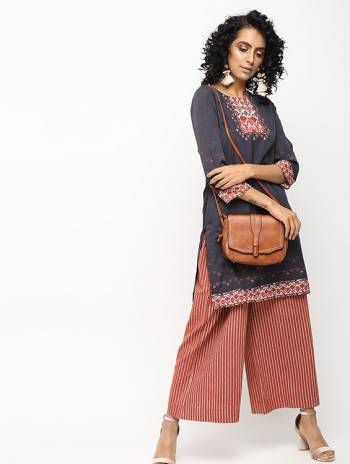 Beat The Heat This Summer With These Trending Short Kurtis. This?Pretty Kurti Is Fabricated On American Crepe Which Is Light Weight And Soft Towards Skin, Also It Is Available In All Regular Sizes And Suitable For All Age Group.