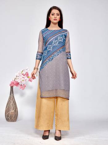 Beat The Heat This Summer With These Trending Printed Kurtis. This Pretty Kurti Is Fabricated On Georgette Which Is Light Weight And Soft Towards Skin, Also It Is Available In All Regular Sizes And Suitable For All Age Group