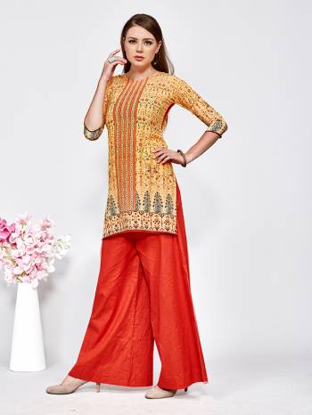 Be It Your College Wear, Daily Wear Or Office Wear. These Trending Short Kurtis Are Suitable For All. This Pretty Kurti Is Fabricated On American Crepe Beautified With Prints And It Is Available In all Regular Sizes. Buy Now