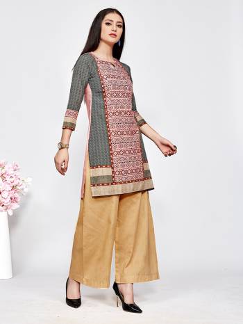 Beat The Heat This Summer With These Trending Short Kurtis. This?Pretty Kurti Is Fabricated On American Crepe Which Is Light Weight And Soft Towards Skin, Also It Is Available In All Regular Sizes And Suitable For All Age Group.