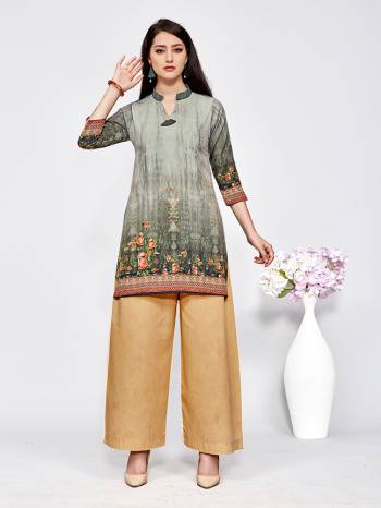 Here Is A Very Pretty Printed Kurti For These Easy go Summer. This Kurti Is Fabricated On Light Weight American Crepe . You Can Pair This Short Kurti With Leggings, Plazzo OR Pant As Per Your Comfort. Buy Now