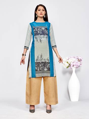 Beat The Heat This Summer With These Trending Printed Kurtis. This Pretty Kurti Is Fabricated On Linen Which Is Light Weight And Soft Towards Skin, Also It Is Available In All Regular Sizes And Suitable For All Age Group