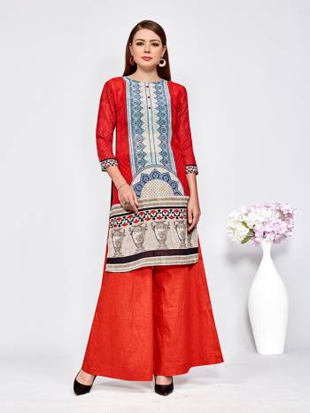 Add This Beautiful Readymade Kurti To Your Wardrobe For Your College Wear, Office Wear Or For A Causal Outing, This Kurti IS Fabricated On Linen Which Is Soft Towards Skin And Also Available In All Regular Sizes