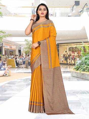 Comfort Is The First Priority When You Go To Your Work Place. So?Keeping Your Comfort In Mind This Printed Saree Is Designed As A Uniform For Your Work Place. This Saree And Blouse are Fabricated On Crepe Silk Beautified With Prints Which Is Also Light In Weight And Easy To Carry All Day Long