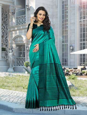 Comfort Is The First Priority When You Go To Your Work Place. So?Keeping Your Comfort In Mind This Weaved Saree Is Designed As A Uniform For Your Work Place. This Saree And Blouse are Fabricated On Cotton Art Silk Beautified With Weave, Which Is Also Light In Weight And Easy To Carry All Day Long