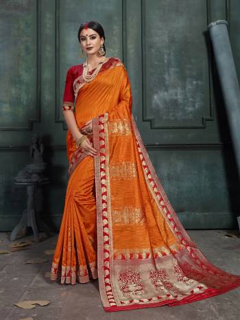 Grab This Beautiful Designer Silk Based Saree Which Gives A Rich?Look To Your Personality. This Saree And Blouse are Fabricated On Art Silk Beautified With Weave.