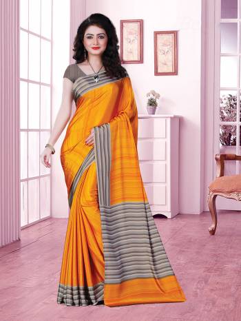 Comfort Is The First Priority When You Go To Your Work Place. So Keeping Your Comfort In Mind This Printed Saree Is Designed As A Uniform For Your Work Place. This Saree And Blouse are Fabricated On Crepe Silk Beautified With Prints Which Is Also Light In Weight And Easy To Carry All Day Long