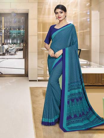 Here Is Very Pretty Printed Saree Fabricated On Poly Cotton Paired?With Running Blouse, This Pretty Formal Printed Saree Is Best Suitable For Your Work Place As It Is Light Weight And Esnures Superb Comfort All Day Long. Also It Can Be Used As Uniform At Different Places Like Airports, Hospitals And Hotels. Buy Now