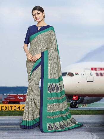 Comfort Is The First Priority When You Go To Your Work Place. So Keeping Your Comfort In Mind This Printed Saree Is Designed As A Uniform For Your Work Place. This Saree And Blouse are Fabricated On Poly Cotton Beautified With Prints Which Is Also Light In Weight And Easy To Carry All Day Long