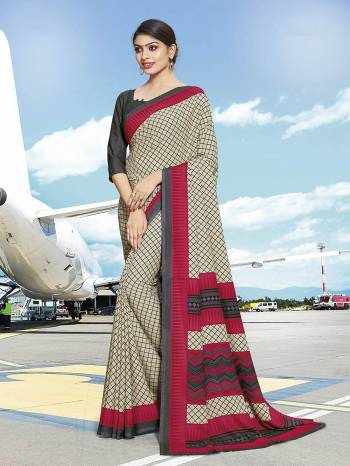 Here Is Very Pretty Printed Saree Fabricated On Poly Cotton Paired?With Running Blouse, This Pretty Formal Printed Saree Is Best Suitable For Your Work Place As It Is Light Weight And Esnures Superb Comfort All Day Long. Also It Can Be Used As Uniform At Different Places Like Airports, Hospitals And Hotels. Buy Now