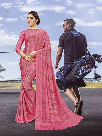 Comfort Is The First Priority When You Go To Your Work Place. So Keeping Your Comfort In Mind This Printed Saree Is Designed As A Uniform For Your Work Place. This Saree And Blouse are Fabricated On Crepe Silk Beautified With Prints Which Is Also Light In Weight And Easy To Carry All Day Long