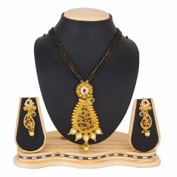 To Give A More Enhanced And Heavy Look, Grab This Heavy Designer?Mangalsutra To Par IT Up With Your Ethnic Wear, Which Can Also Be Pared With Any Colored Attire.