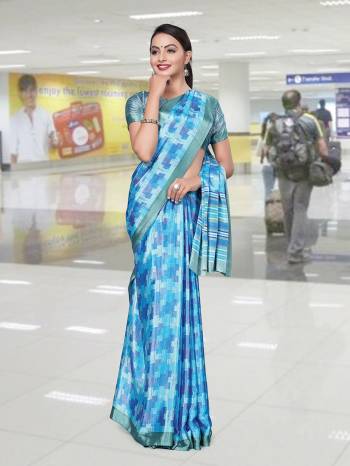 Here Is Very Pretty Printed Saree Fabricated On Art Silk Paired With Running Blouse, This Pretty Formal Printed Saree Is Best Suitable For Your Work Place As It Is Light Weight And Esnures Superb Comfort All Day Long. Also It Can Be Used As Uniform At Different Places Like Airports, Hospitals And Hotels. Buy Now