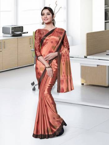 Comfort Is The First Priority When You Go To Your Work Place. So?Keeping Your Comfort In Mind This Printed Saree Is Designed As A Uniform For Your Work Place. This Saree And Blouse are Fabricated On Art Silk Beautified With Prints Which Is Also Light In Weight And Easy To Carry All Day Long