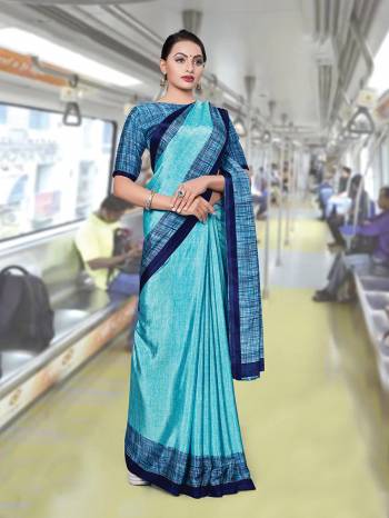 Comfort Is The First Priority When You Go To Your Work Place. So?Keeping Your Comfort In Mind This Printed Saree Is Designed As A Uniform For Your Work Place. This Saree And Blouse are Fabricated On Art Silk Beautified With Prints Which Is Also Light In Weight And Easy To Carry All Day Long