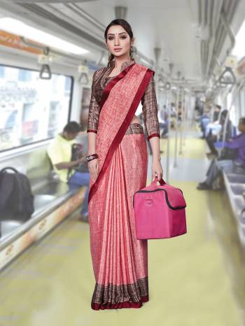 Here Is Very Pretty Printed Saree Fabricated On Art Silk Paired With Running Blouse, This Pretty Formal Printed Saree Is Best Suitable For Your Work Place As It Is Light Weight And Esnures Superb Comfort All Day Long. Also It Can Be Used As Uniform At Different Places Like Airports, Hospitals And Hotels. Buy Now