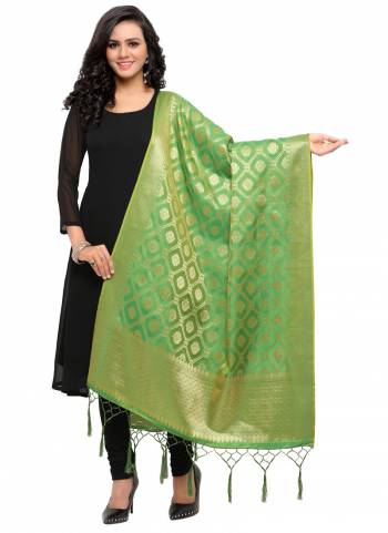 Pair Up This Beautiful Dupatta With Your Simple Or Heavy Suit. This Pretty Dupatta Is Fabricated On Banarasi Art Silk Beautified with Weave All Over. It Is Light In Weight And Easy To Carry all Day Long