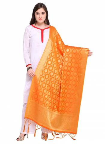 Pair Up This Beautiful Dupatta With Your Simple Or Heavy Suit. This Pretty Dupatta Is Fabricated On Banarasi Art Silk Beautified with Weave All Over. It Is Light In Weight And Easy To Carry all Day Long