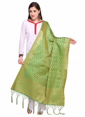 Pair Up This Beautiful Dupatta With Your Simple Or Heavy Suit. This Pretty Dupatta Is Fabricated On Banarasi Art Silk Beautified with Weave All Over. It Is Light In Weight And Easy To Carry all Day Long