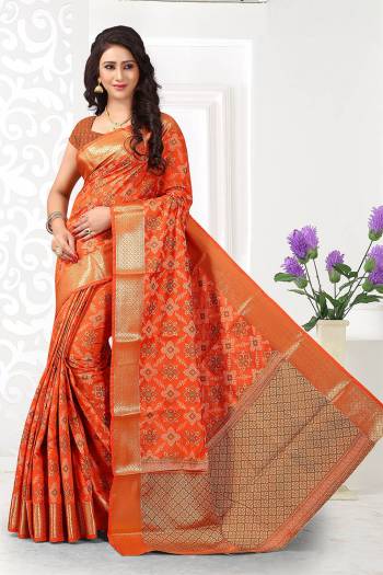 You Will Definitely Earn Lots Of Compliments In This Rich And Elegant Silk Based Saree, This Saree And Blouse are Beautified With Weave Giving It An Attractive Look