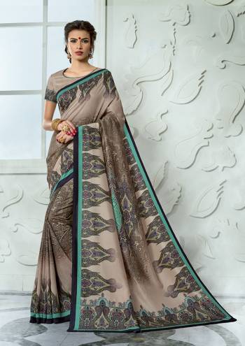 Grab This Beautiful Designer Silk Based Saree Which Gives A Rich Look To Your Personality. This Saree Is Fabricated On Tussar Silk Paired With Art Silk Fabricated Blouse, Beautified With Prints.