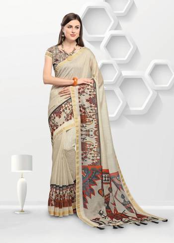 For Your Semi-Casuals Or Festive Wear. Grab This Pretty Light Weight Printed Saree Fabricated On Linen. It Is Beautified With Prints All Over And Its Fabric Is Light Weight, Durable And Easy To Care For. 