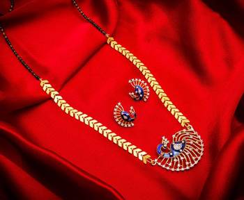 Grab This Very Pretty Mangalsutra Set With A Whole New Design And Pattern. This Pretty Set Can Be Paired With Any Colored Ethnic Attire. It Is Light Weight And Easy To Carry All Day Long. 