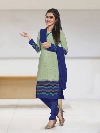 Comfort Is The First Priority When You Go To Your Work Place. So Keeping Your Comfort In Mind This Printed Dress Material Is Designed As A Uniform For Your Work Place. This Dress Material Is Fabricated On Crepe Silk Beautified With Prints Which Is Also Light In Weight And Easy To Carry All Day Long