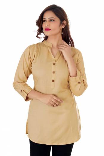 Add This Pretty Simple Readymade Top To Your Wardrobe Fabricated On Rayon. This Top Is Suitable For Your Casual Wear And Available In All Regular Sizes. You Can Pair This Up With Blue Or Black Colored Denim.