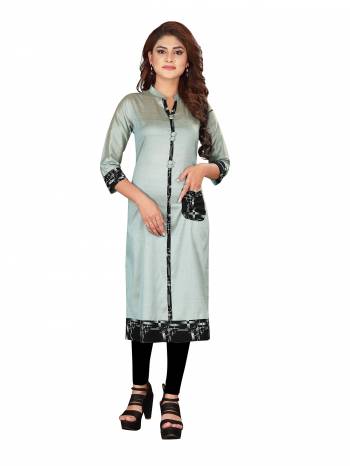 Add This Very Pretty Readymade Kurti To Your Wardrobe For Casual Or Semi-Casual Wear. This Kurti Is Suitable For College, Work Place, Etc. It IS Light Weight And Easy To Carry All Day Long. Buy This Pretty Kurti Now.