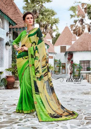 For Your Casual Or Semi-Casual Wear, Grab This Printed Light Weight Saree. This Saree And Blouse Are Fabricated On Georgette Which Ensures Superb Comfort All Day Long. 