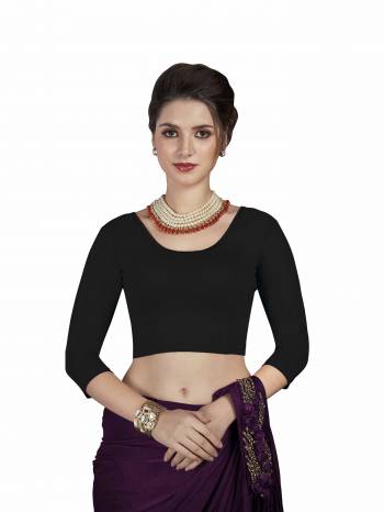 Grab This Super Comfy Readymade Blouse To Pair Up With Your Simple Or Designer Saree. This Blouse Is Fabricated On Stretchable Cotton Which Is In Free Size. Its Fabric Is Soft Towards Skin And Ensures Superb Comfort All Day Long. 