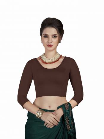 Grab This Super Comfy Readymade Blouse To Pair Up With Your Simple Or Designer Saree. This Blouse Is Fabricated On Stretchable Cotton Which Is In Free Size. Its Fabric Is Soft Towards Skin And Ensures Superb Comfort All Day Long. 