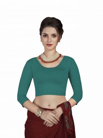 Grab This Super Comfy Readymade Blouse To Pair Up With Your Simple Or Designer Saree. This Blouse Is Fabricated On Stretchable Cotton Which Is In Free Size. Its Fabric Is Soft Towards Skin And Ensures Superb Comfort All Day Long. 