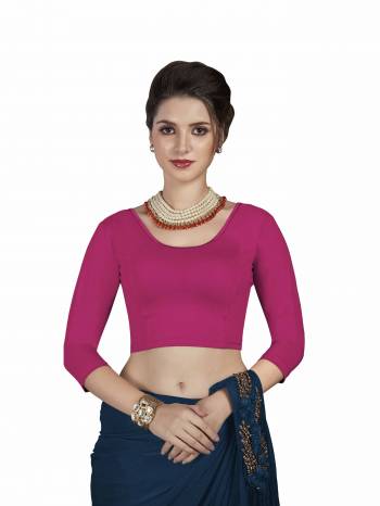 Grab This Super Comfy Readymade Blouse To Pair Up With Your Simple Or Designer Saree. This Blouse Is Fabricated On Stretchable Cotton Which Is In Free Size. Its Fabric Is Soft Towards Skin And Ensures Superb Comfort All Day Long. 