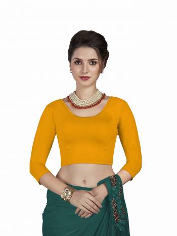 Grab This Super Comfy Readymade Blouse To Pair Up With Your Simple Or Designer Saree. This Blouse Is Fabricated On Stretchable Cotton Which Is In Free Size. Its Fabric Is Soft Towards Skin And Ensures Superb Comfort All Day Long. 