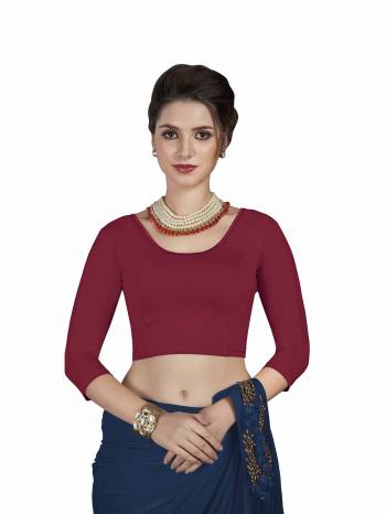 Grab This Super Comfy Readymade Blouse To Pair Up With Your Simple Or Designer Saree. This Blouse Is Fabricated On Stretchable Cotton Which Is In Free Size. Its Fabric Is Soft Towards Skin And Ensures Superb Comfort All Day Long. 