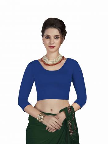 Grab This Super Comfy Readymade Blouse To Pair Up With Your Simple Or Designer Saree. This Blouse Is Fabricated On Stretchable Cotton Which Is In Free Size. Its Fabric Is Soft Towards Skin And Ensures Superb Comfort All Day Long. 