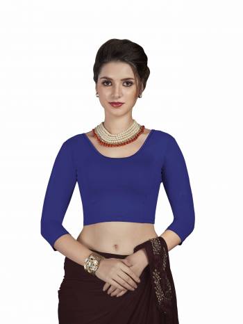 Grab This Super Comfy Readymade Blouse To Pair Up With Your Simple Or Designer Saree. This Blouse Is Fabricated On Stretchable Cotton Which Is In Free Size. Its Fabric Is Soft Towards Skin And Ensures Superb Comfort All Day Long. 