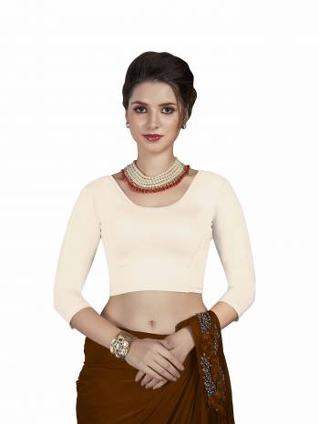 Grab This Super Comfy Readymade Blouse To Pair Up With Your Simple Or Designer Saree. This Blouse Is Fabricated On Stretchable Cotton Which Is In Free Size. Its Fabric Is Soft Towards Skin And Ensures Superb Comfort All Day Long. 