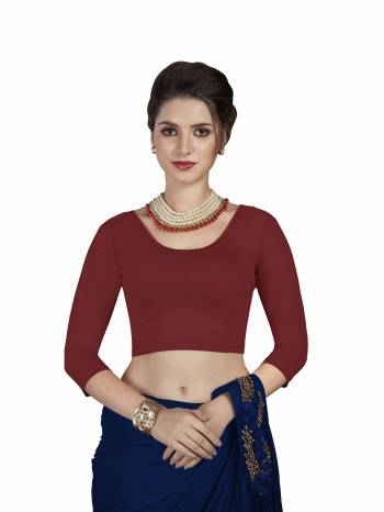 Grab This Super Comfy Readymade Blouse To Pair Up With Your Simple Or Designer Saree. This Blouse Is Fabricated On Stretchable Cotton Which Is In Free Size. Its Fabric Is Soft Towards Skin And Ensures Superb Comfort All Day Long. 