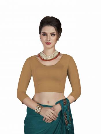 Grab This Super Comfy Readymade Blouse To Pair Up With Your Simple Or Designer Saree. This Blouse Is Fabricated On Stretchable Cotton Which Is In Free Size. Its Fabric Is Soft Towards Skin And Ensures Superb Comfort All Day Long. 