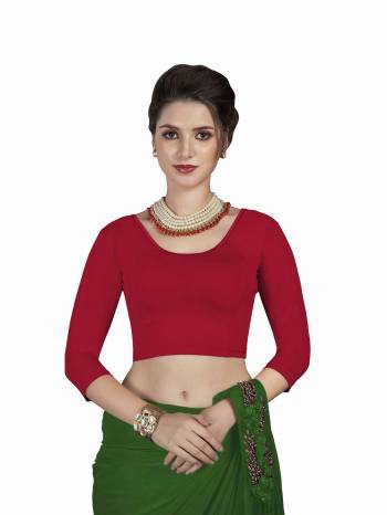 Grab This Super Comfy Readymade Blouse To Pair Up With Your Simple Or Designer Saree. This Blouse Is Fabricated On Stretchable Cotton Which Is In Free Size. Its Fabric Is Soft Towards Skin And Ensures Superb Comfort All Day Long. 