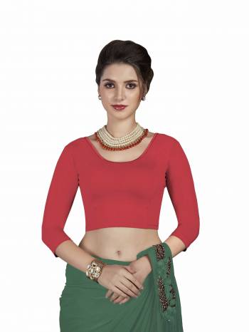 Grab This Super Comfy Readymade Blouse To Pair Up With Your Simple Or Designer Saree. This Blouse Is Fabricated On Stretchable Cotton Which Is In Free Size. Its Fabric Is Soft Towards Skin And Ensures Superb Comfort All Day Long. 