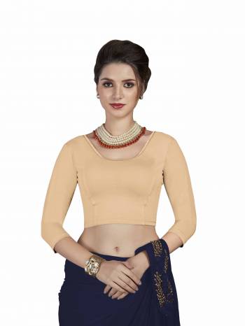 Grab This Super Comfy Readymade Blouse To Pair Up With Your Simple Or Designer Saree. This Blouse Is Fabricated On Stretchable Cotton Which Is In Free Size. Its Fabric Is Soft Towards Skin And Ensures Superb Comfort All Day Long. 